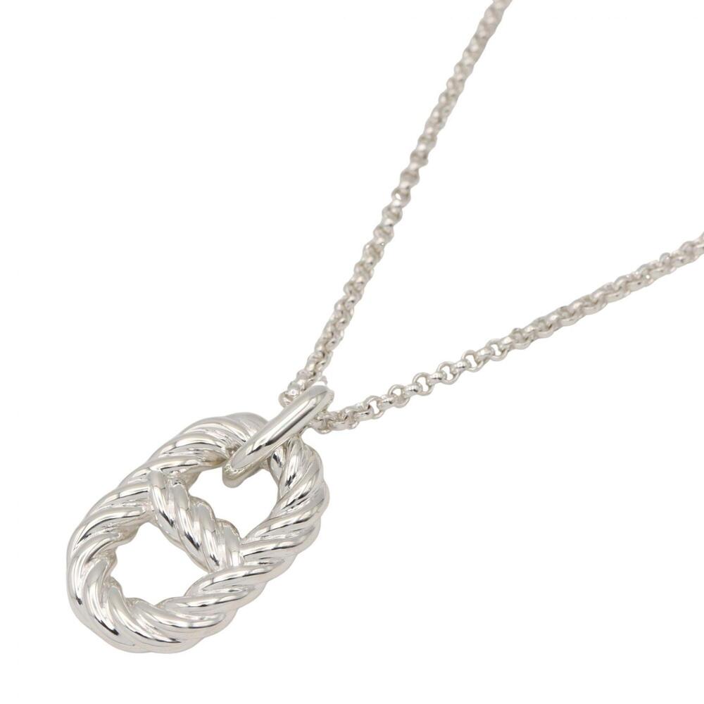 HERMES Silver Necklace